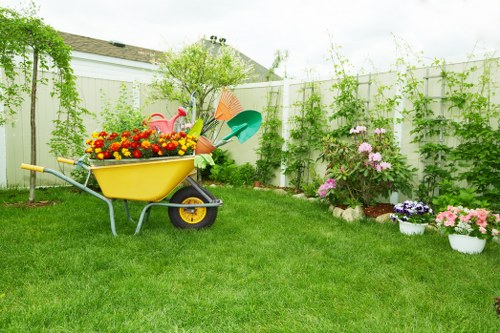 Beautiful Camden Town garden with vibrant flowers